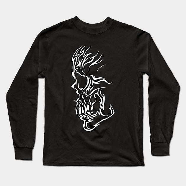 Strange Skull Long Sleeve T-Shirt by albertocubatas